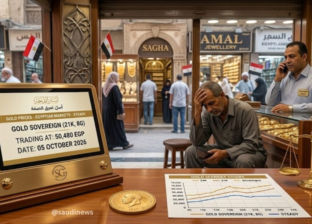 Gold Prices Hold Steady in Egyptian Markets with Gold Sovereign Trading at 50,480 EGP