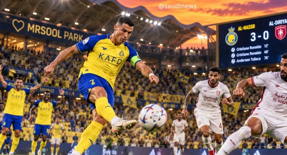 Ronaldo Strikes as Al-Nassr Cruise to 3-0 Victory Over Al-Diriyah in Saudi Pro League Ronaldo Strikes as Al-Nassr Cruise to 3-0 Victory Over Al-Diriyah in Saudi Pro League