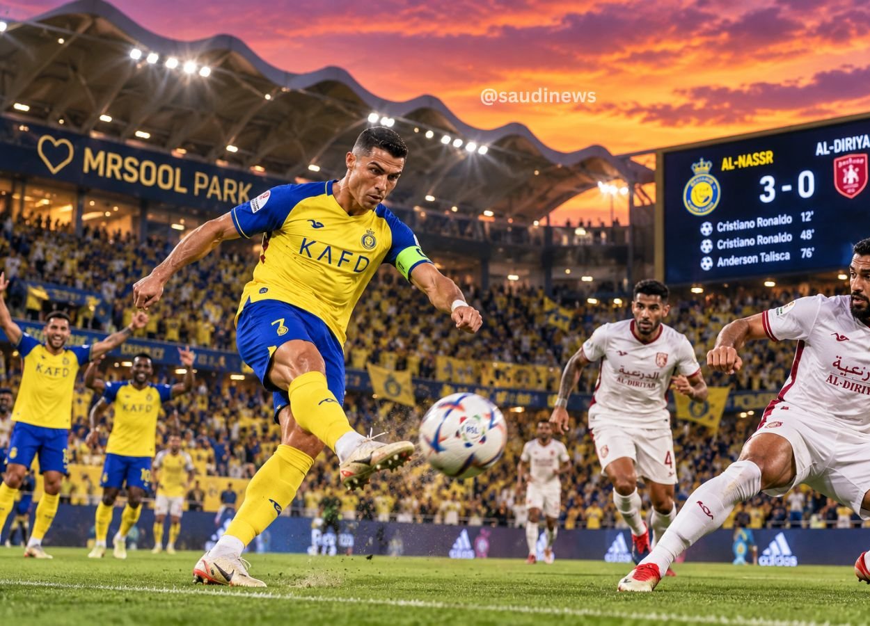 Ronaldo Strikes as Al-Nassr Cruise to 3-0 Victory Over Al-Diriyah in Saudi Pro League